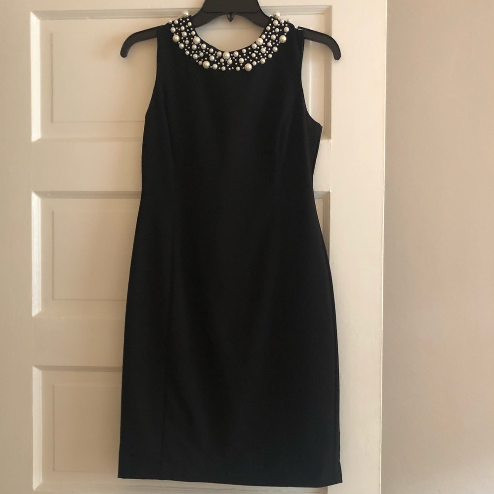 Calvin Klein Black dress with pearl beading